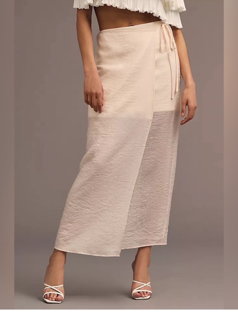 Anthropologie Sundays in Brooklyn Wrap Midi Skirt SZ M NWT
